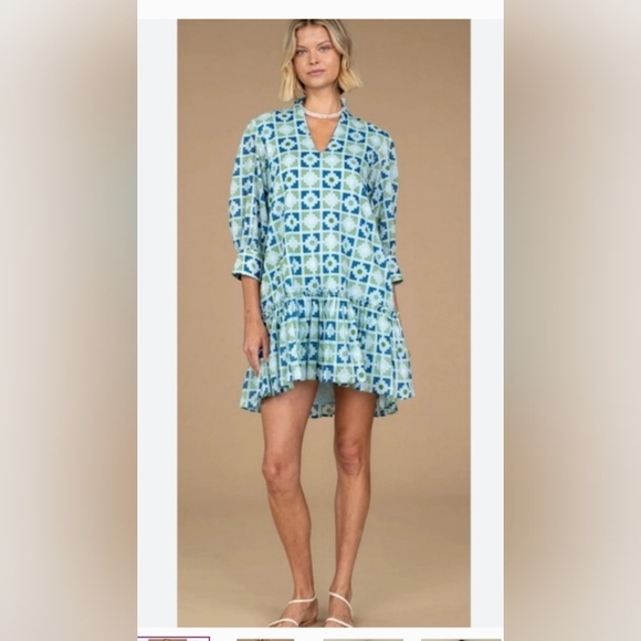 Olivia James Dresses & Skirts - OLIVIA JAMES THE LABEL Chloe Cotton Puff Sleeve Ruffle Dress |S